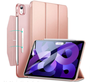 【iPad-Air-10-9inch-第5-4世代-ケース】ESR-Ascend-Trifold-with-Clasp-Rose-Gold-ESR-iPhoneケースは-UNiCASE